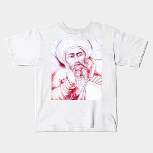 Averroes Portrait | Averroes Artwork | Line Art Kids T-Shirt